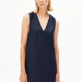 ARMEDANGELS - PINAAFO Nadelstreifenkleid • night sky - white - Kleid - ROSA ECK
