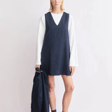 ARMEDANGELS - PINAAFO Nadelstreifenkleid • night sky - white - Kleid - ROSA ECK