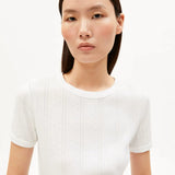 ARMEDANGELS - Pointelle T-Shirt • white - ROSA ECK