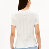 ARMEDANGELS - Pointelle T-Shirt • white - ROSA ECK