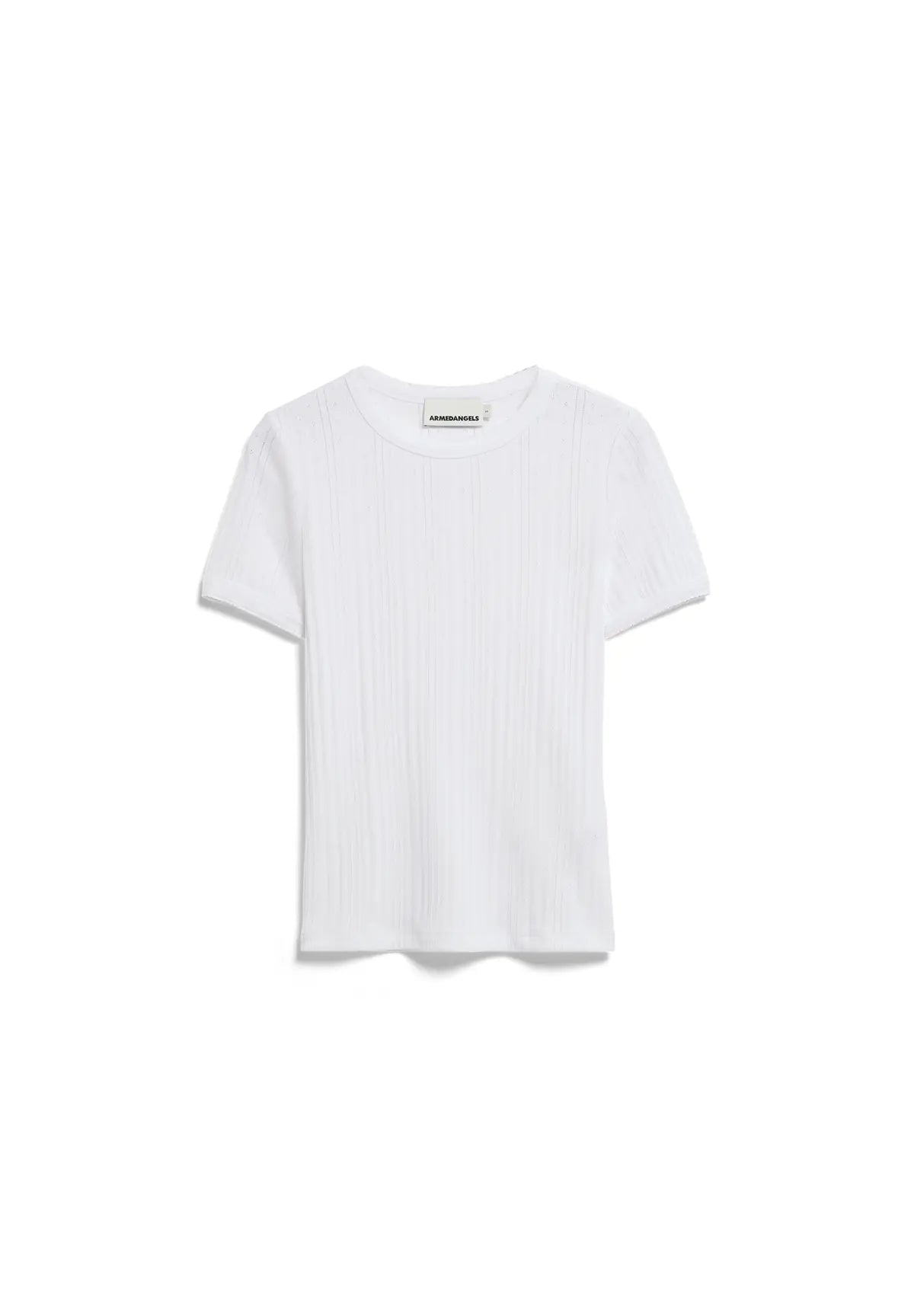 ARMEDANGELS - Pointelle T-Shirt • white - ROSA ECK