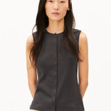 ARMEDANGELS - Ripp-Top • dark steel - ROSA ECK