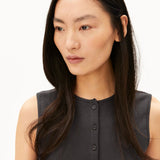 ARMEDANGELS - Ripp-Top • dark steel - ROSA ECK