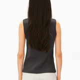 ARMEDANGELS - Ripp-Top • dark steel - ROSA ECK