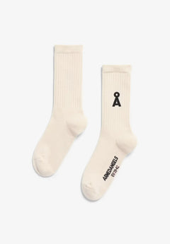 ARMEDANGELS - SAAMUS BOLD Socken • oatmilk - black - Socken - ROSA ECK Concept Store
