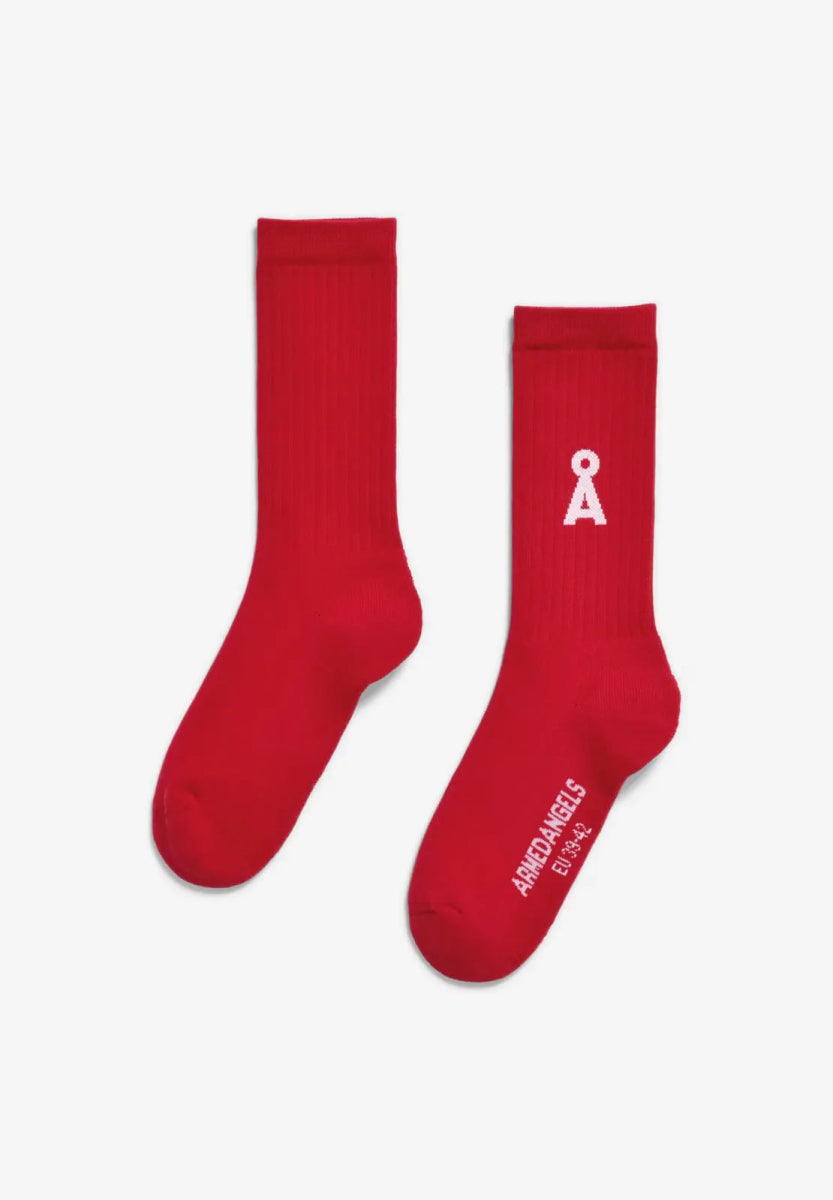 ARMEDANGELS - SAAMUS BOLD Socken • scarlet red - Socken - ROSA ECK Concept Store
