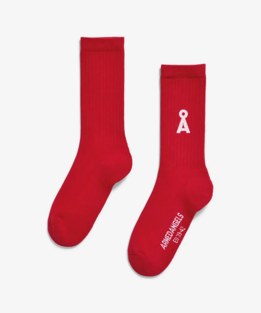 ARMEDANGELS - SAAMUS BOLD Socken • scarlet red - Socken - ROSA ECK Concept Store