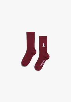 ARMEDANGELS - SAAMUS BOLD Socken • velvet red - ROSA ECK