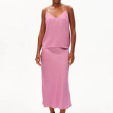 ARMEDANGELS - Satin Top mit Spaghettiträgern • washed berry - ROSA ECK