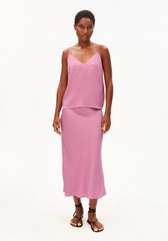 ARMEDANGELS - Satin Top mit Spaghettiträgern • washed berry - ROSA ECK