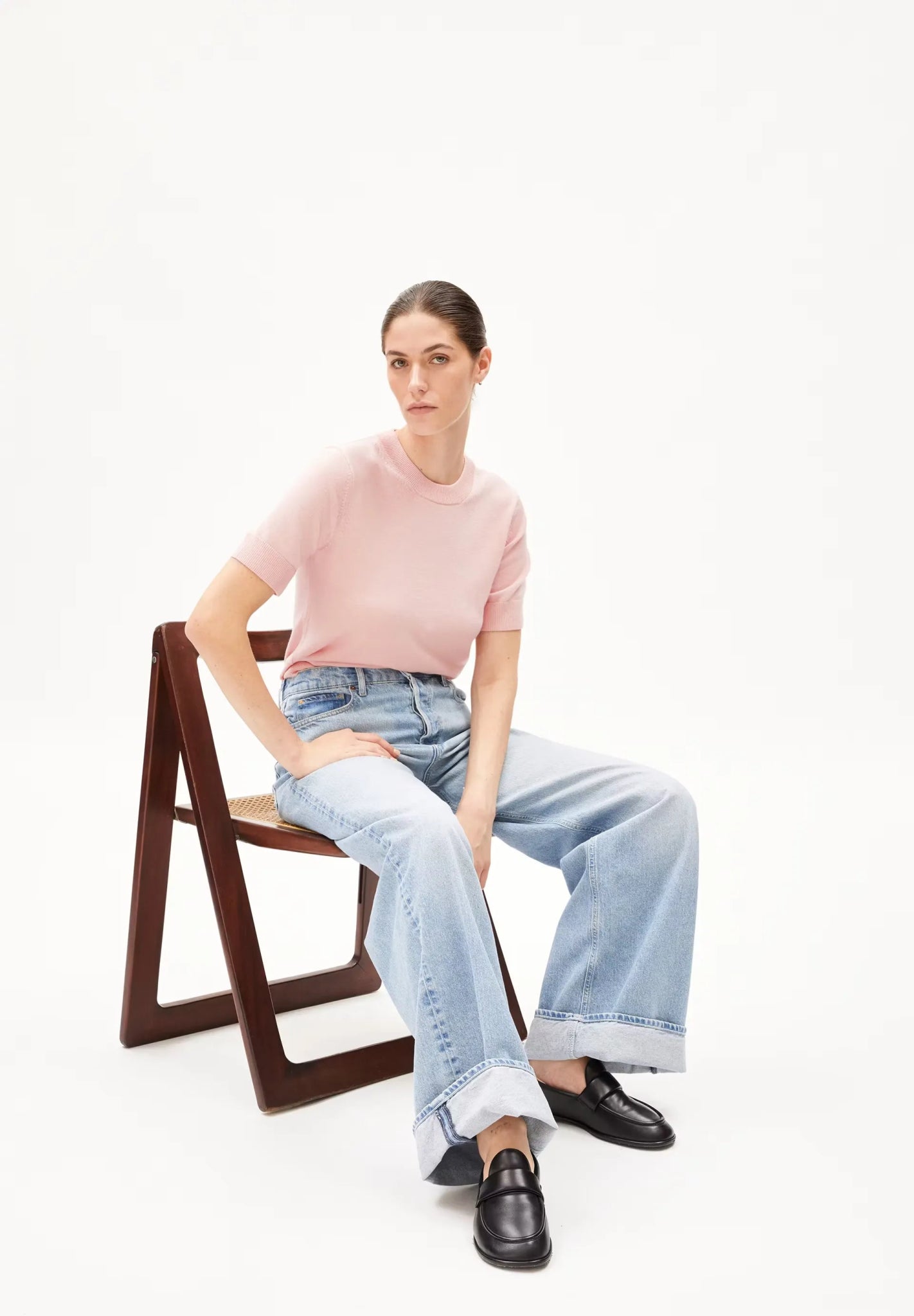 ARMEDANGELS - SILJIAAS Strickshirt aus Bio - Baumwoll - Mix | rosalilly - Shirt - ROSA ECK - 