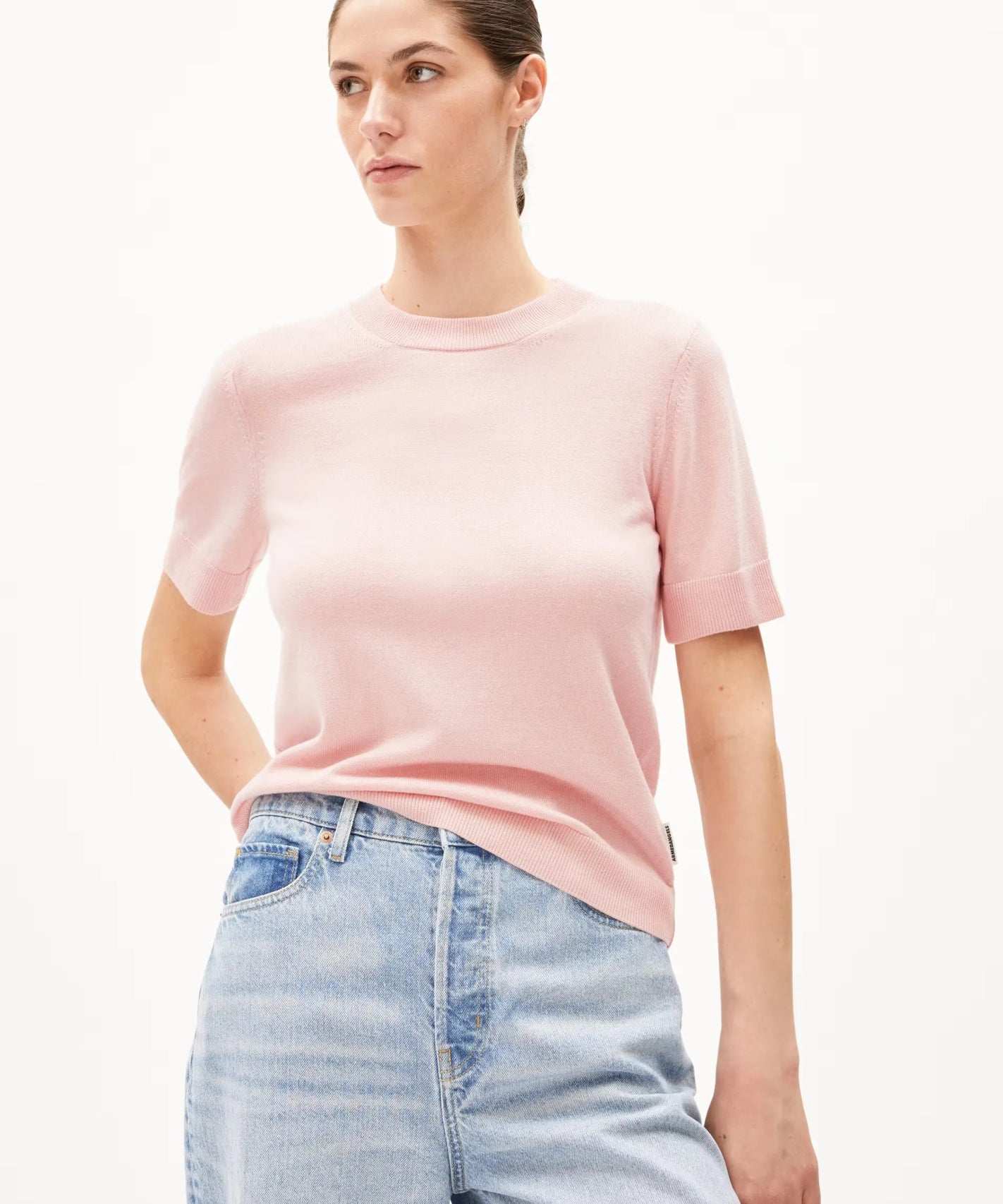ARMEDANGELS - SILJIAAS Strickshirt aus Bio - Baumwoll - Mix | rosalilly - Shirt - ROSA ECK - 