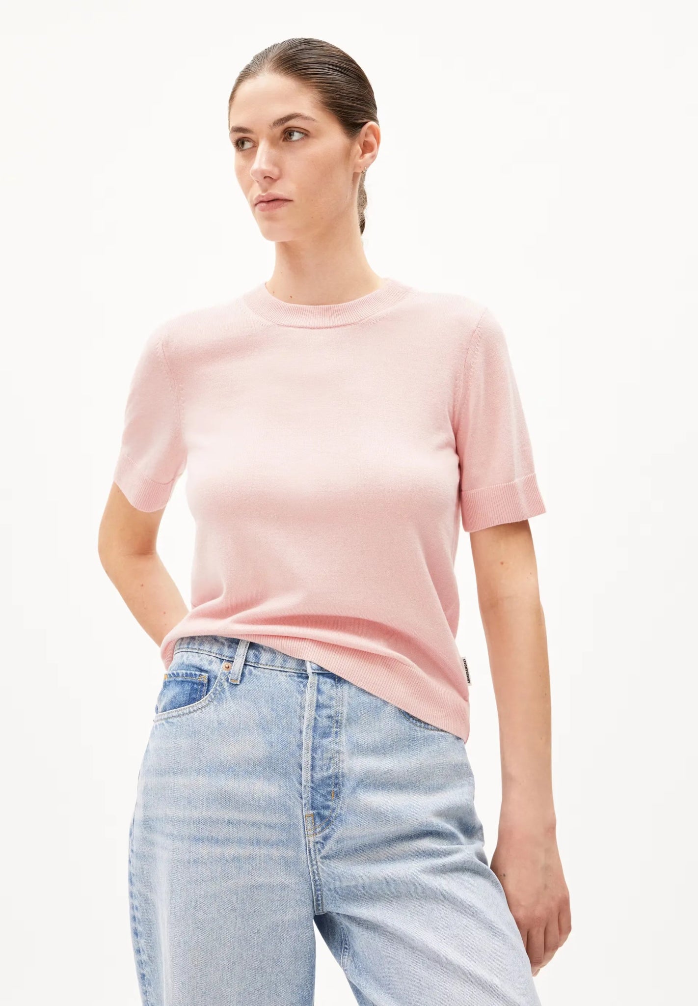 ARMEDANGELS - SILJIAAS Strickshirt aus Bio - Baumwoll - Mix | rosalilly - Shirt - ROSA ECK - 