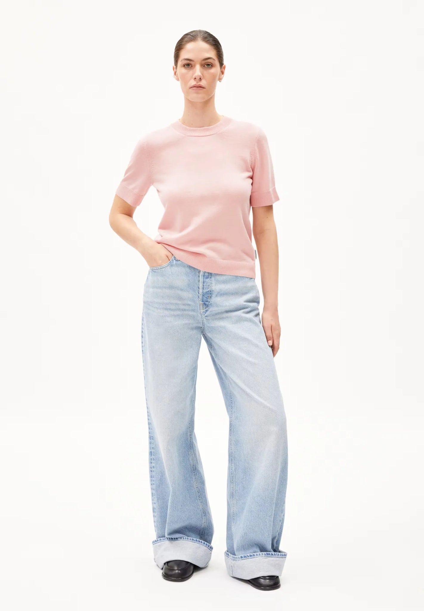 ARMEDANGELS - SILJIAAS Strickshirt aus Bio - Baumwoll - Mix | rosalilly - Shirt - ROSA ECK - 