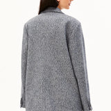 ARMEDANGELS - Tweed Oversized Blazer • mid grey melange-oatmilk - ROSA ECK
