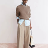 ARMEDANGELS - Weite Chinohose aus Bio - Baumwollmix • true camel - Hose - ROSA ECK