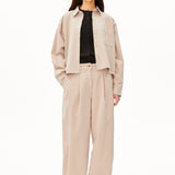 Wide Leg Cord-Bundfaltenhose • soft honey