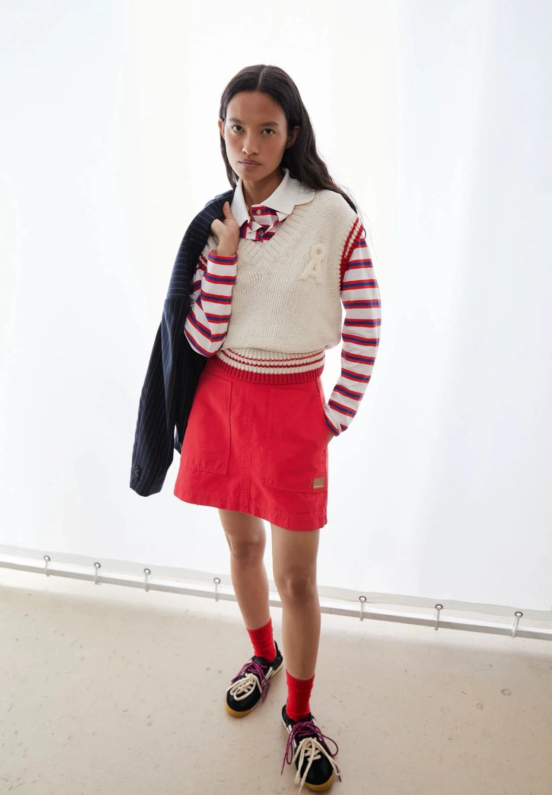 ARMEDANGELS - Workwear Canvas Mini - Rock • mars red - Rock - ROSA ECK