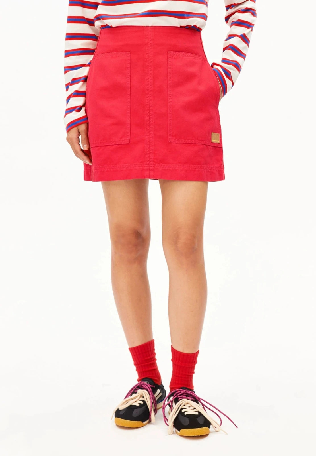 ARMEDANGELS - Workwear Canvas Mini - Rock • mars red - Rock - ROSA ECK