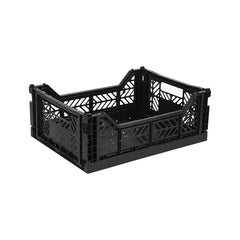 Aykasa Faltkiste Midi in Black (Schwarz), stapelbare Klappbox – ROSA ECK