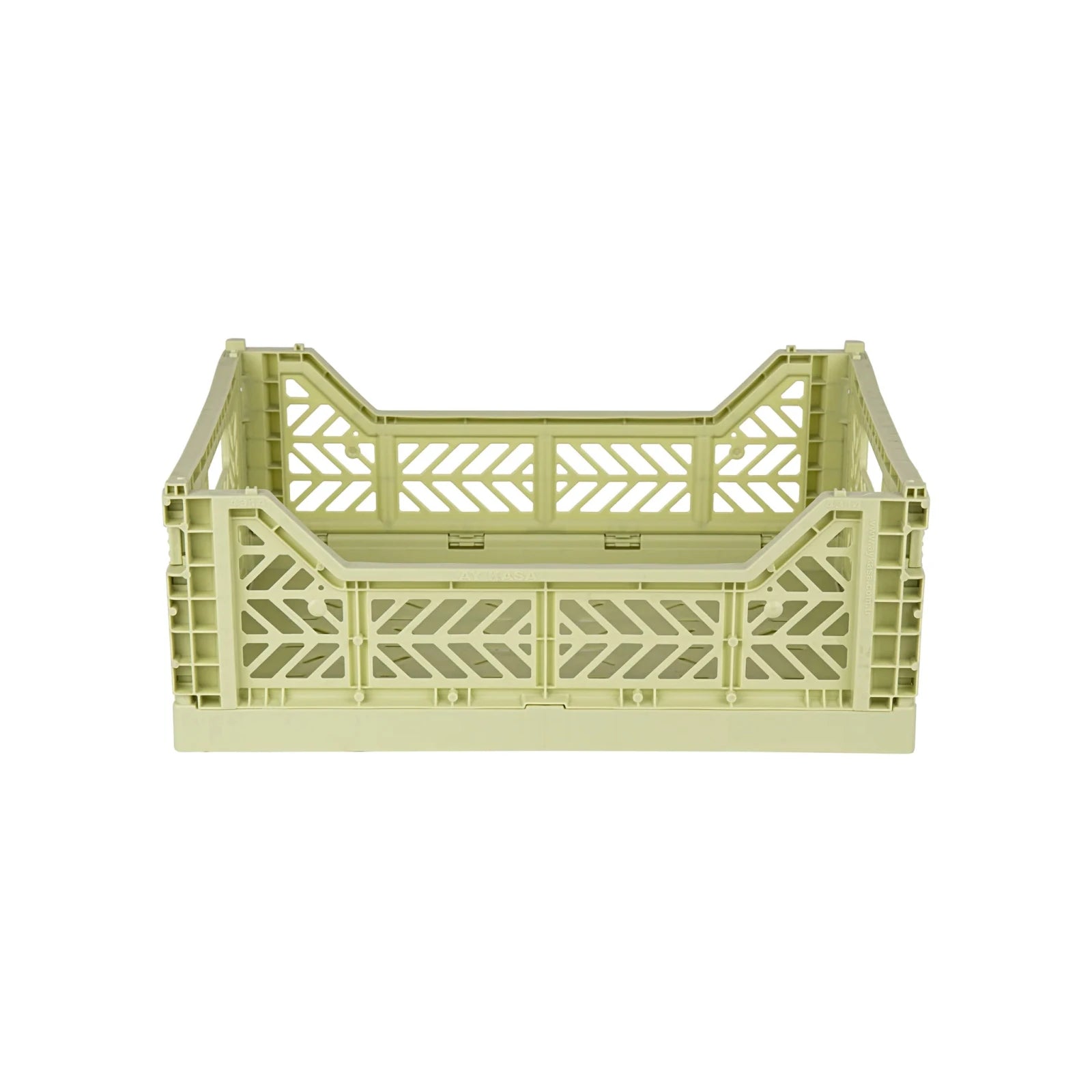 Aykasa Faltkiste Midi in Lime Cream (Grün), stapelbare Klappbox – ROSA ECK