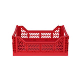 Aykasa Faltkiste Midi in Red (Rot), stapelbare Klappbox – ROSA ECK