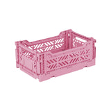 Aykasa Faltkiste Mini in Baby Pink (Rosa), stapelbare Klappbox – ROSA ECK