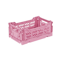 Aykasa Faltkiste Mini in Baby Pink (Rosa), stapelbare Klappbox – ROSA ECK