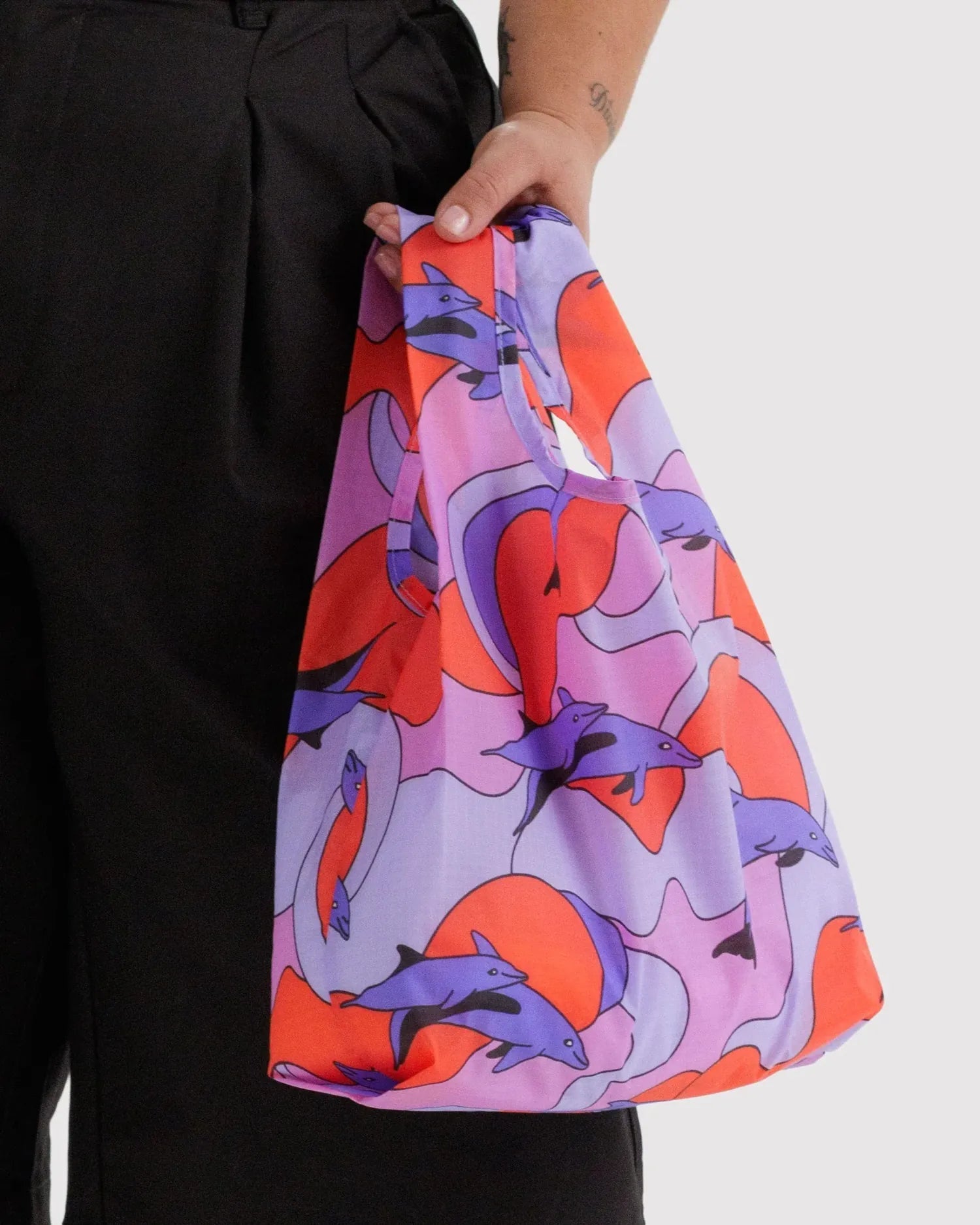 BAGGU - BABY BAGGU Einkaufstasche • Dolphins - ROSA ECK
