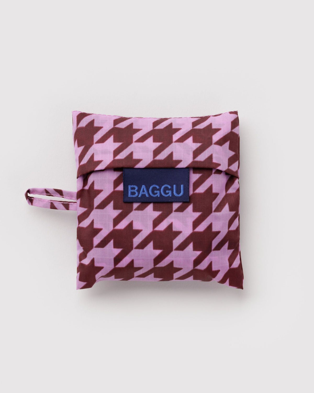 BAGGU - BABY BAGGU Einkaufstasche • Pink Houndstooth - ROSA ECK