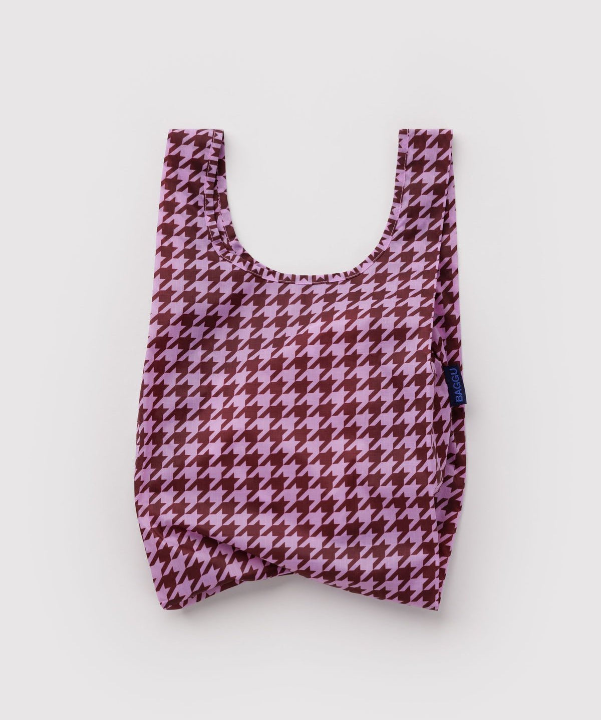 BAGGU - BABY BAGGU Einkaufstasche • Pink Houndstooth - ROSA ECK
