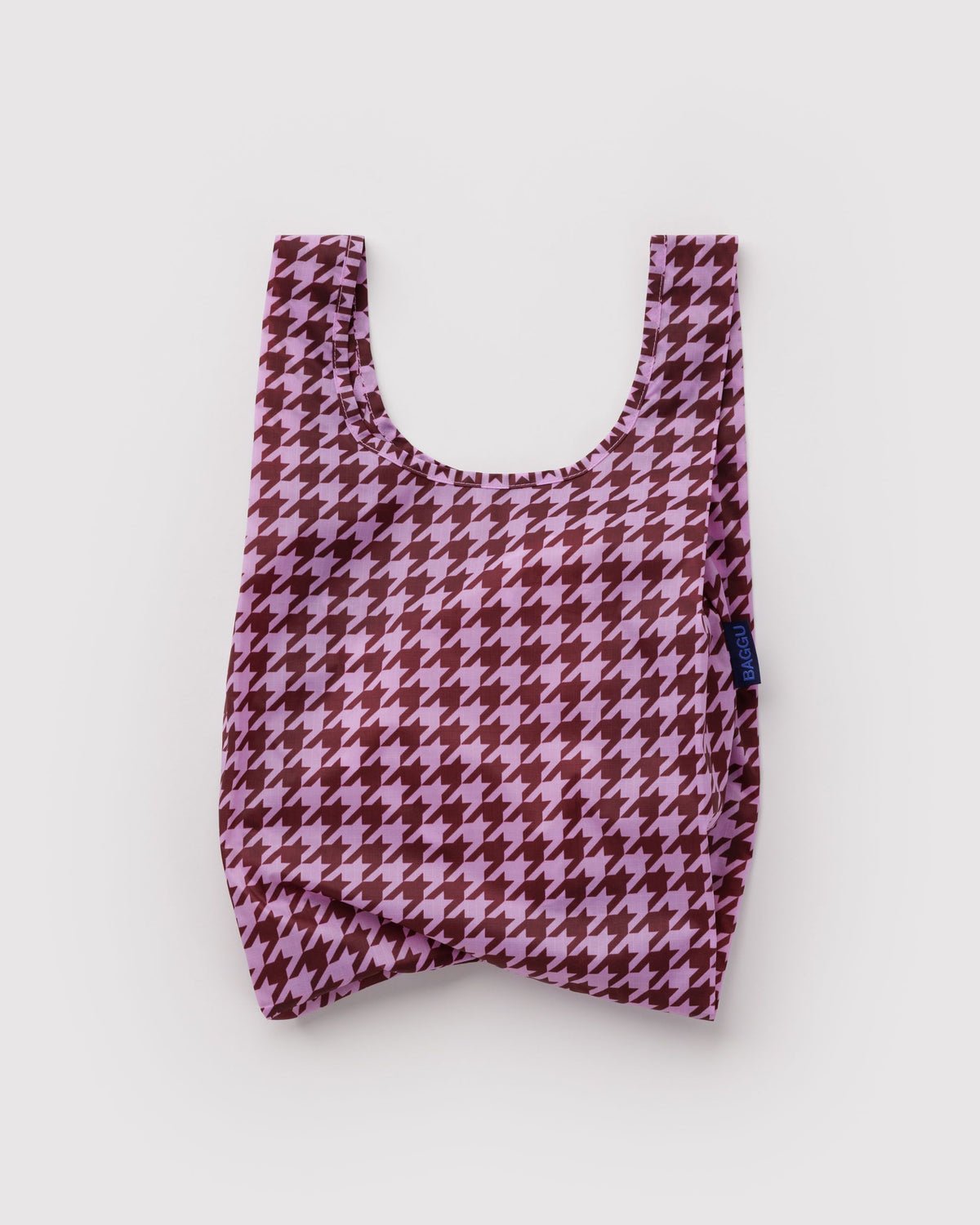 BAGGU - BABY BAGGU Einkaufstasche • Pink Houndstooth - ROSA ECK