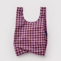 BAGGU - BABY BAGGU Einkaufstasche • Pink Houndstooth - ROSA ECK