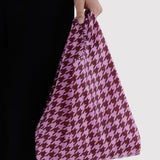 BAGGU - BABY BAGGU Einkaufstasche • Pink Houndstooth - ROSA ECK