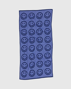 BAGGU - Badetuch aus Bio - Baumwolle • Happy Blue - Handtuch - ROSA ECK