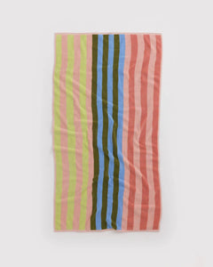 BAGGU - Badetuch • Sherbet Stripe - ROSA ECK