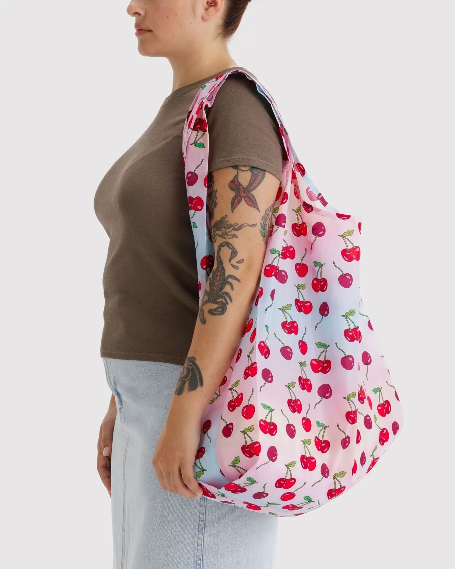 BAGGU - BIG BAGGU Große Einkaufstasche • Cherries - ROSA ECK