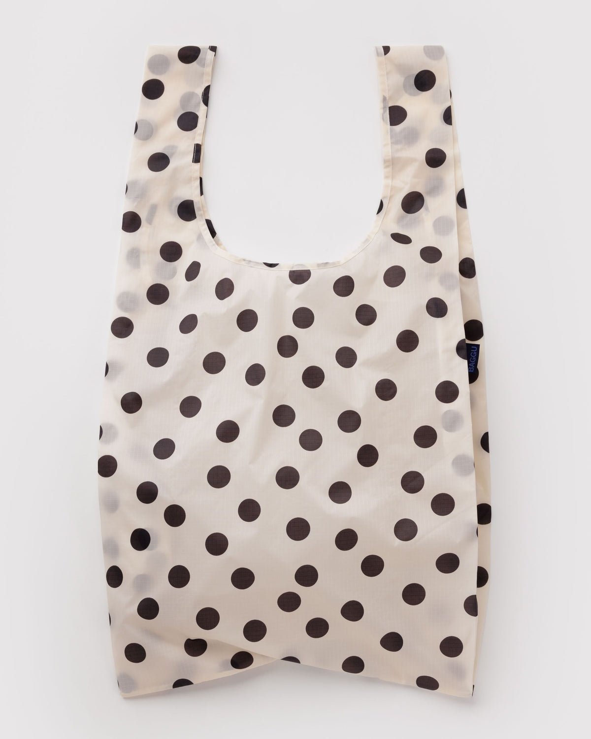 BAGGU - BIG BAGGU Große Einkaufstasche • Cream and Black Polka Dot - ROSA ECK