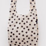 BAGGU - BIG BAGGU Große Einkaufstasche • Cream and Black Polka Dot - ROSA ECK