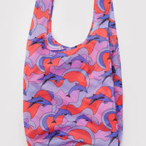 BAGGU - BIG BAGGU Große Einkaufstasche • Dolphins - ROSA ECK