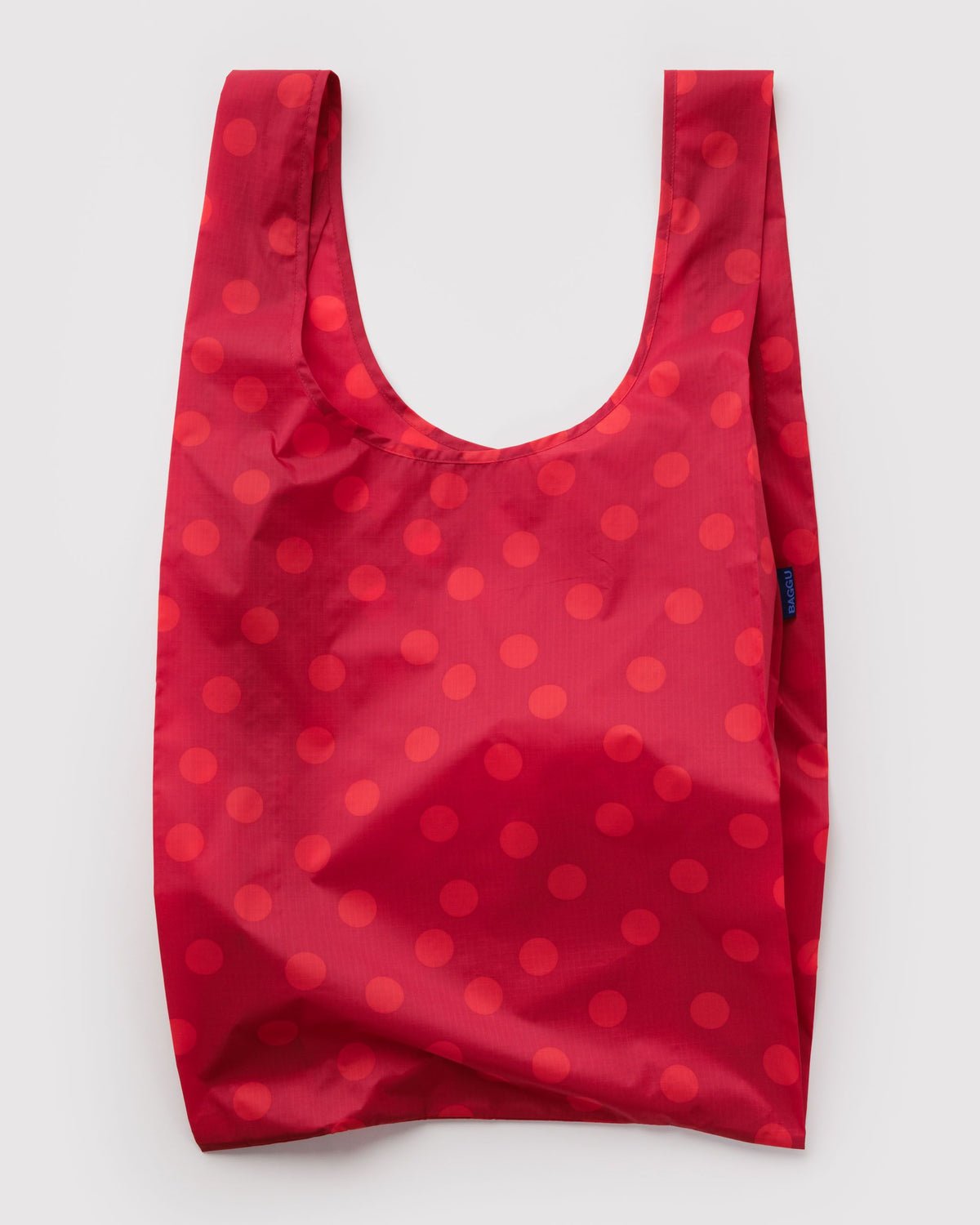 BAGGU - BIG BAGGU Große Einkaufstasche • Red Polka Dot - ROSA ECK