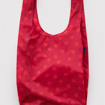 BAGGU - BIG BAGGU Große Einkaufstasche • Red Polka Dot - ROSA ECK
