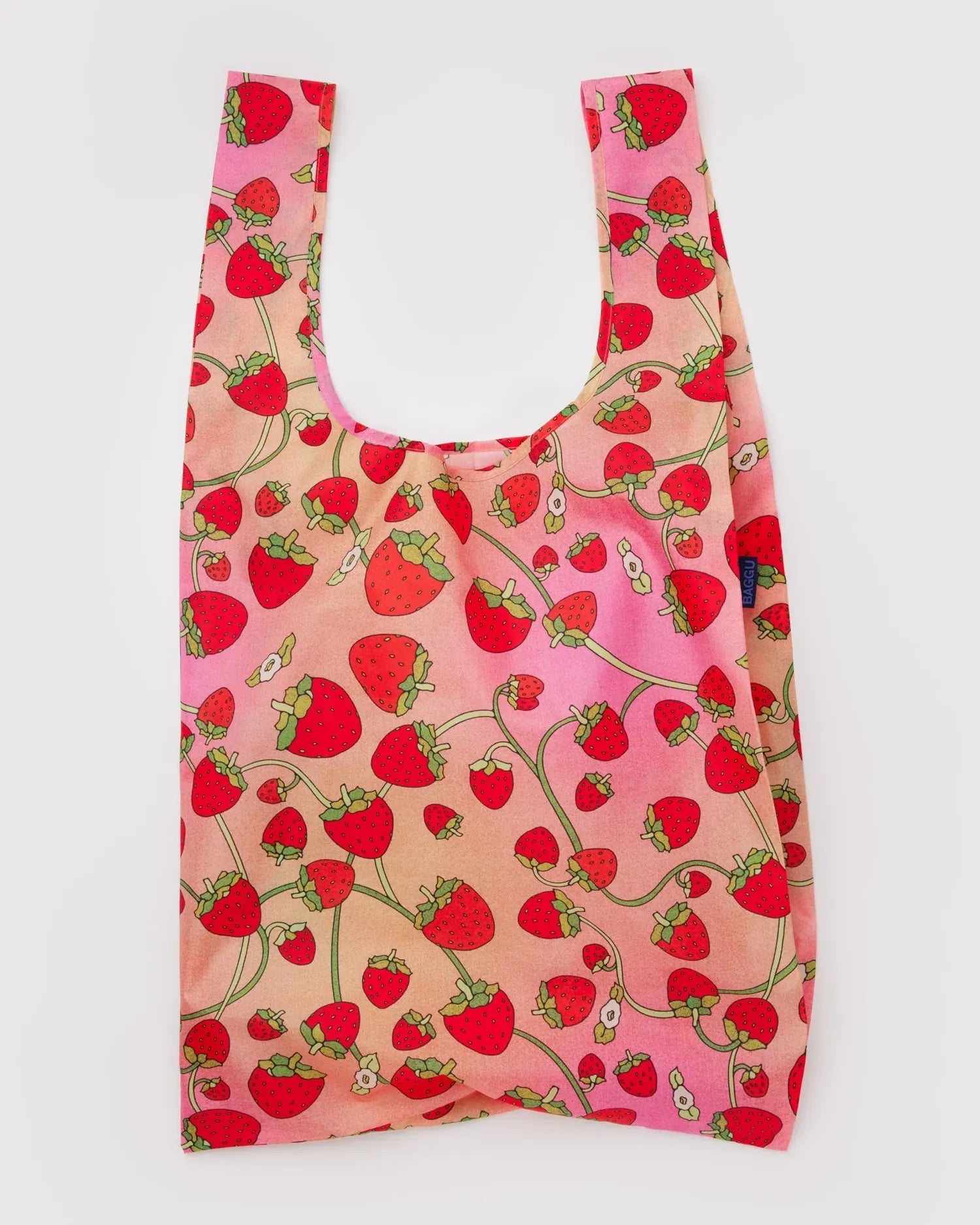 BAGGU - BIG BAGGU Große Einkaufstasche • Strawberry Blossom - ROSA ECK