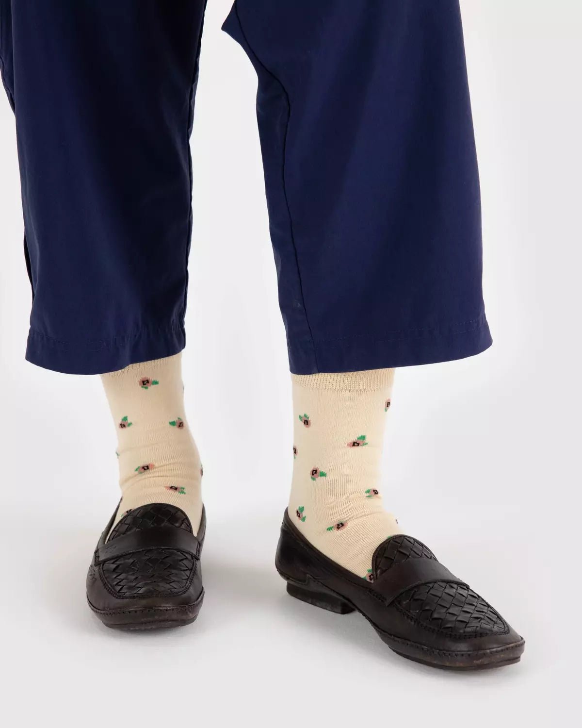 BAGGU - CREW SOCK Socken | Cream Rosette - ROSA ECK - , ,