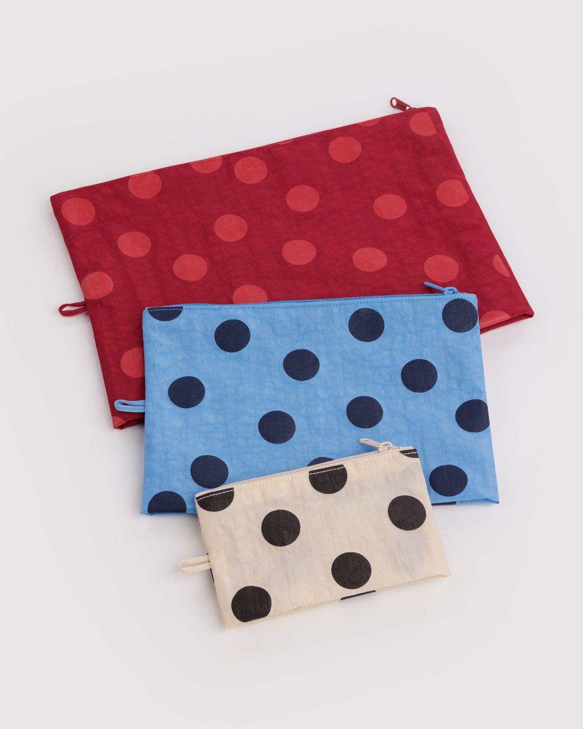 BAGGU - GO POUCH Kulturbeutel (3er-Set) • Polka Dot Mix - ROSA ECK
