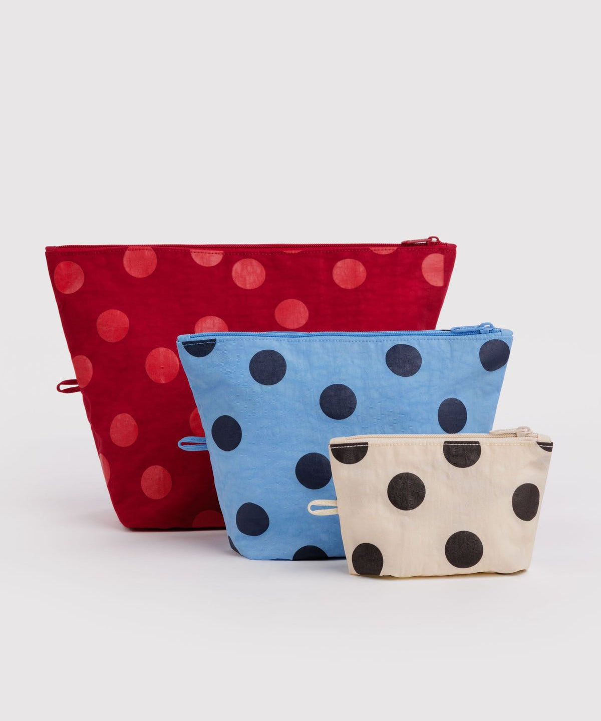 BAGGU - GO POUCH Kulturbeutel (3er-Set) • Polka Dot Mix - ROSA ECK