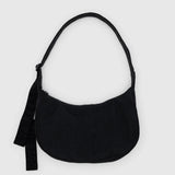 BAGGU - Medium Nylon Crescent Bag Umhängetasche • Black - ROSA ECK