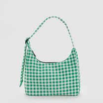 BAGGU - MINI NYLON SHOULDER BAG Schultertasche • Green Gingham - Schultertasche - ROSA ECK Concept Store