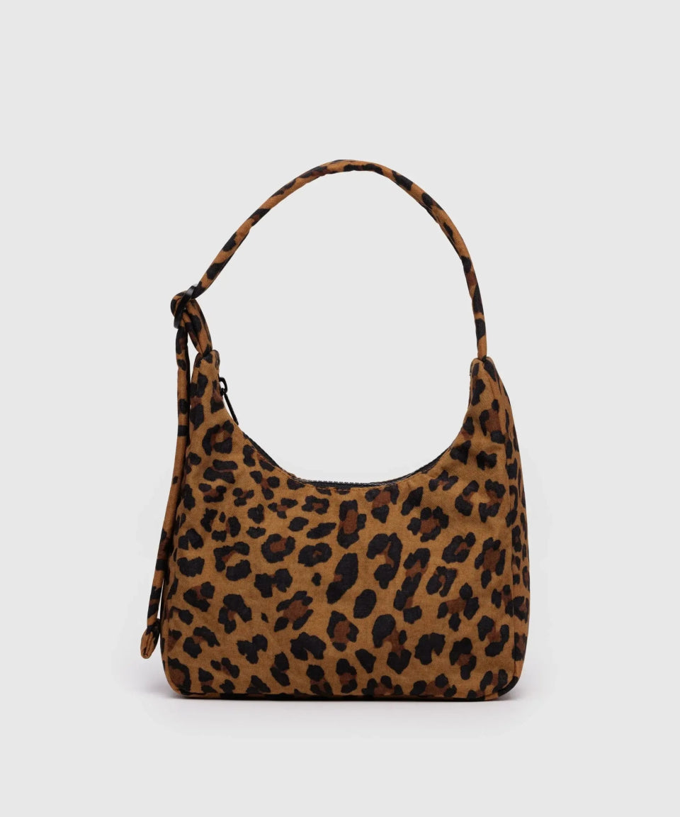 BAGGU - MINI NYLON SHOULDER BAG Schultertasche • Leopard - Schultertasche - ROSA ECK Concept Store