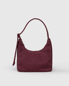 BAGGU - MINI NYLON SHOULDER BAG Schultertasche • Mahogany - Schultertasche - ROSA ECK